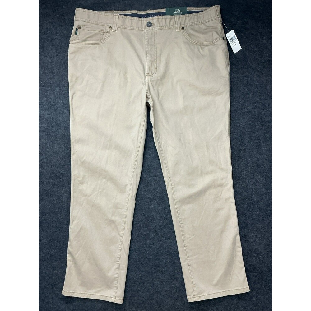 G.H. Bass For Hard Service Groundwork Mens Stretch 5-Pocket Pants 40x30 Tan NWT